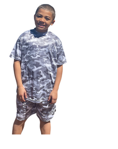Youth Short Sleeve camo shirt/short set